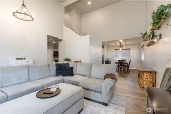 Lovely floor plan with easy flow between living and dining areas