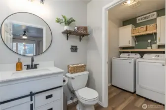 Half bath & laundry room, updated in 2025