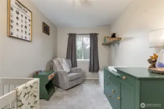 Bonus room off the primary bedroom provides flex space for office, nursery, gym, etc.