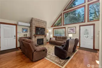 Living Room with covered access from the upper carport