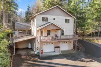Covered carports on both levels in addition to the 3 car garage space!