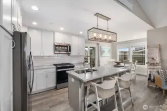 Bright open-concept living space