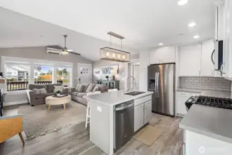 Kitchen with island seating