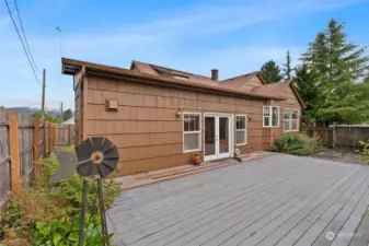 Great entertainment sized deck in this back yard