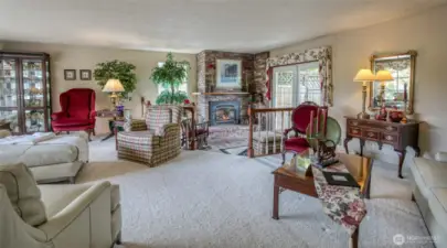 Front  Room with propane Fireplace