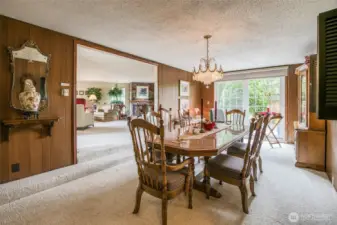 Great dining room with door out to the deck.