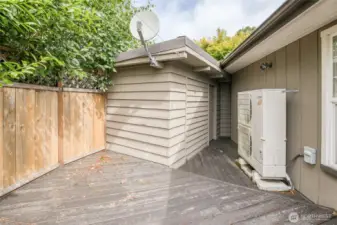 Heat pump for lower level central heating.