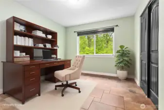 Upper guest bedroom/office overlooking the protected wetland. So peaceful and quiet.