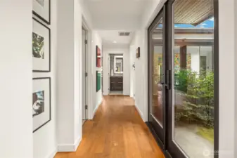 Rear hallway to second bedroom and office