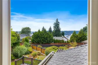 Lake Washington View From Upstairs Bedroom.