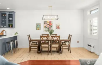 Dining room can fit a real table!
