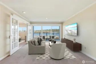 Perfect for entertaining or relaxing, with open flow and front-row views of the city and water.