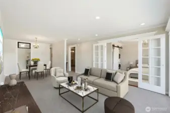 Open layout make entertaining effortless.