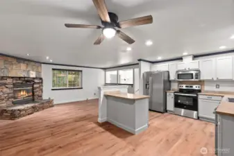 Luxury vinyl plank flooring throughout entire home.