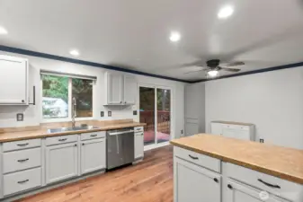 Slider to backyard upper deck.