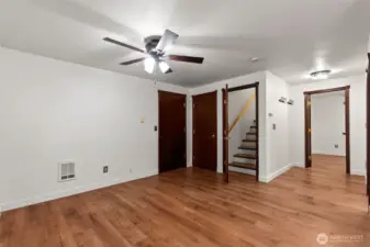 Second living space downstairs is perfect for a family room, office, playroom, workout space, the possibility are endless!