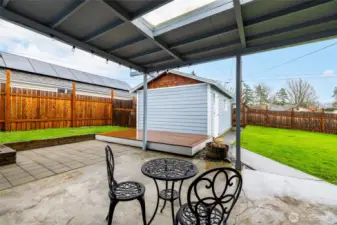 Covered back patio