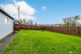Large Fully fenced backyard. This lot can be further developed.  Plenty of room for 2 ADU's