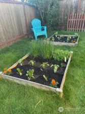 There's room for summer gardening in the raised beds too.