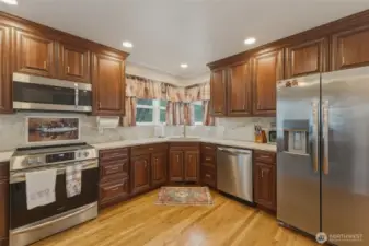 Kitchen With New Appliances and Soft-Close Drawers