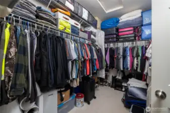 Large walk-in closet in the primary bedroom offers lots of storage
