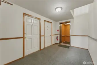 Elevator access from parking garage