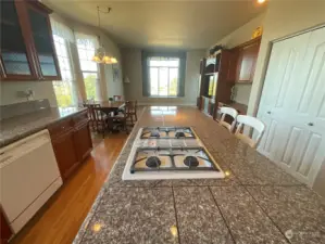 Open Kitchen with granite counter tops