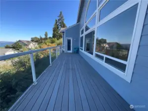 Back deck overlooking the water!