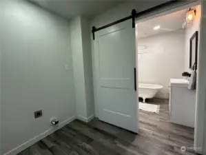 View of Bathroom from Laundry Area