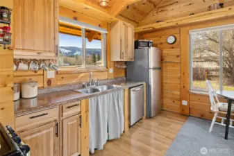 mountain views from the kitchen window
