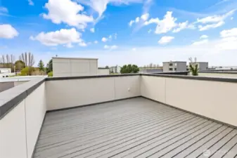 Roof top deck vacant.