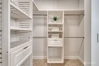 The primary walk-in closet.