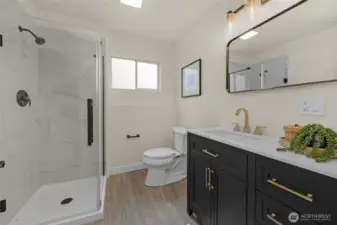Lower level 3/4 bath is new renovated