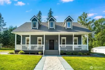 Showing the front of the home.