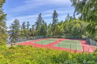 The Kala Point gated community has several tennis and pickleball courts, a clubhouse with swimming pool, activities, walking trails and the stunningly gorgeous private beach and dock!