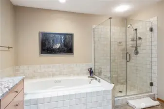 Options for a long soak in the tub, or a quick shower when you're on the go.  Which do you prefer?