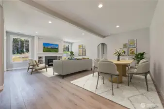 Virtually Staged Living Room