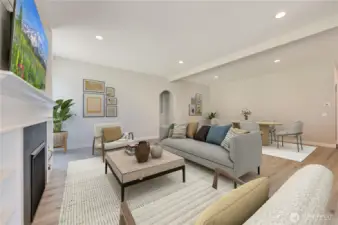 Virtually Staged Living Room
