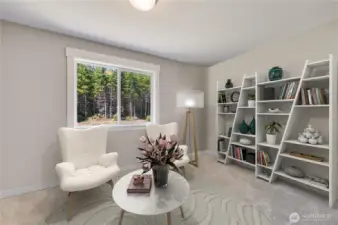 Virtually Staged primary bedroom sitting room