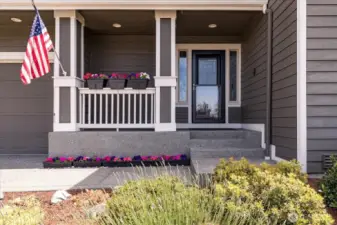 Welcoming front porch entry
