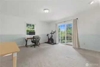 Bedroom on main floor with walk-in-closet