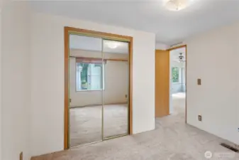 Bedroom #3 Closet and entry door.