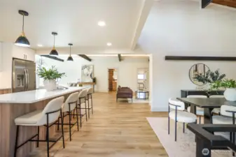 Kitchen to View on Living Area