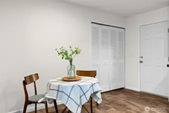 Utility room just off the dining room