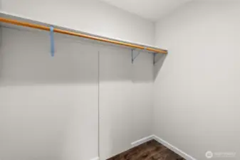 Walk-in closet in primary bedroom