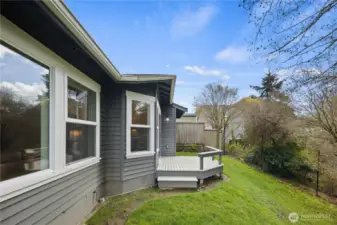 The back deck is the perfect spot to enjoy the birds in the morning