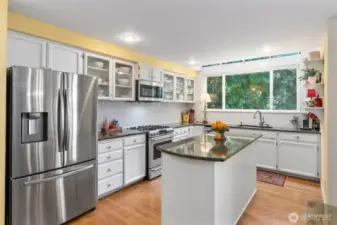 Inviting Kitchen with View of Park