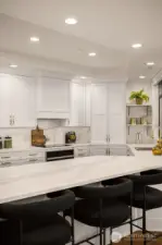 Large kitchen eating space seats 4 comfortably