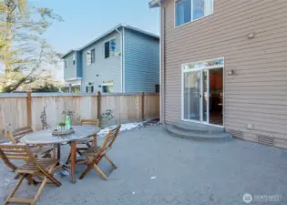 Expansive back patio.