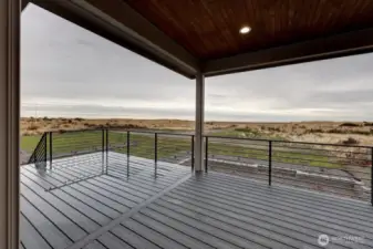 Back deck opens directly towards the ocean